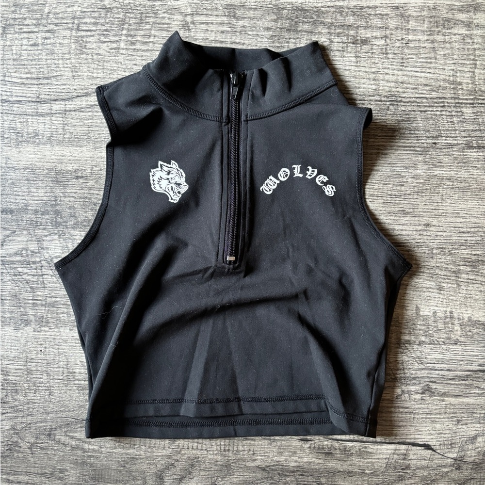 Darc Sport Black Sleeveless Top with White Graphics